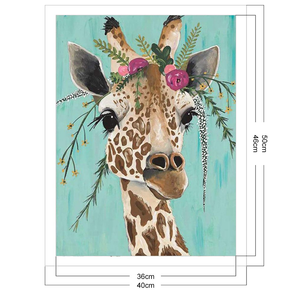 11CT Stamped Cross Stitch - Giraffe(40*50CM) B