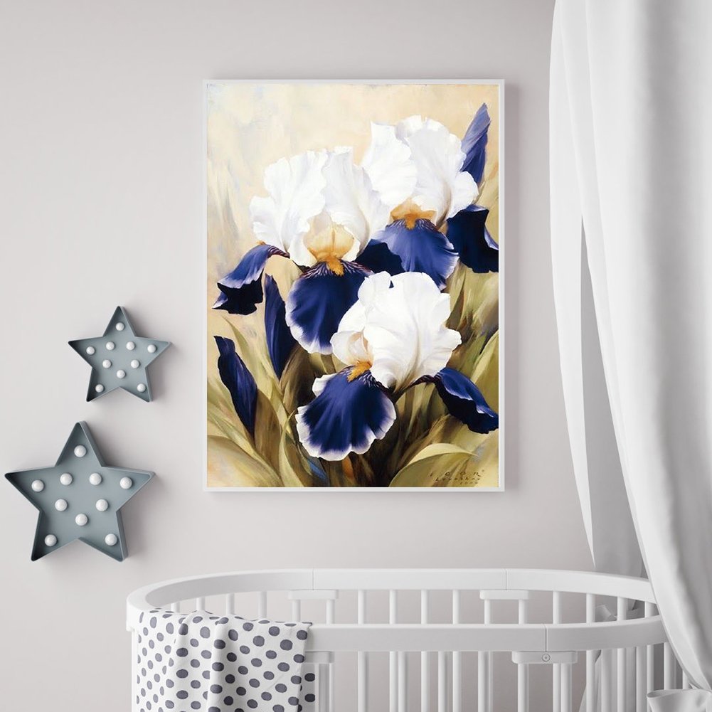 Diamond Painting - Full Round - White Flower