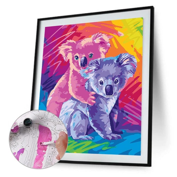 Koala Hand Painted Artwork Canvas Digital Oil Art Picture Craft Home Wall Decor