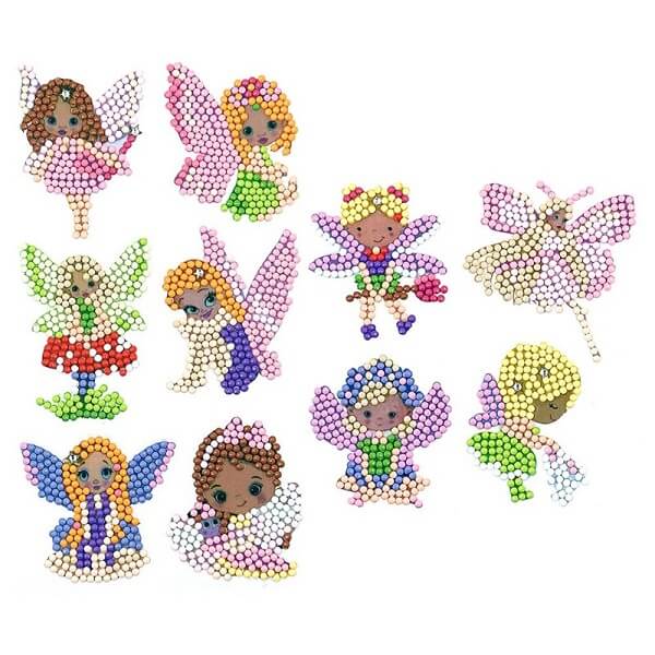 10 pieces 5d diy flying princess self-adhesive diamond stickers kit