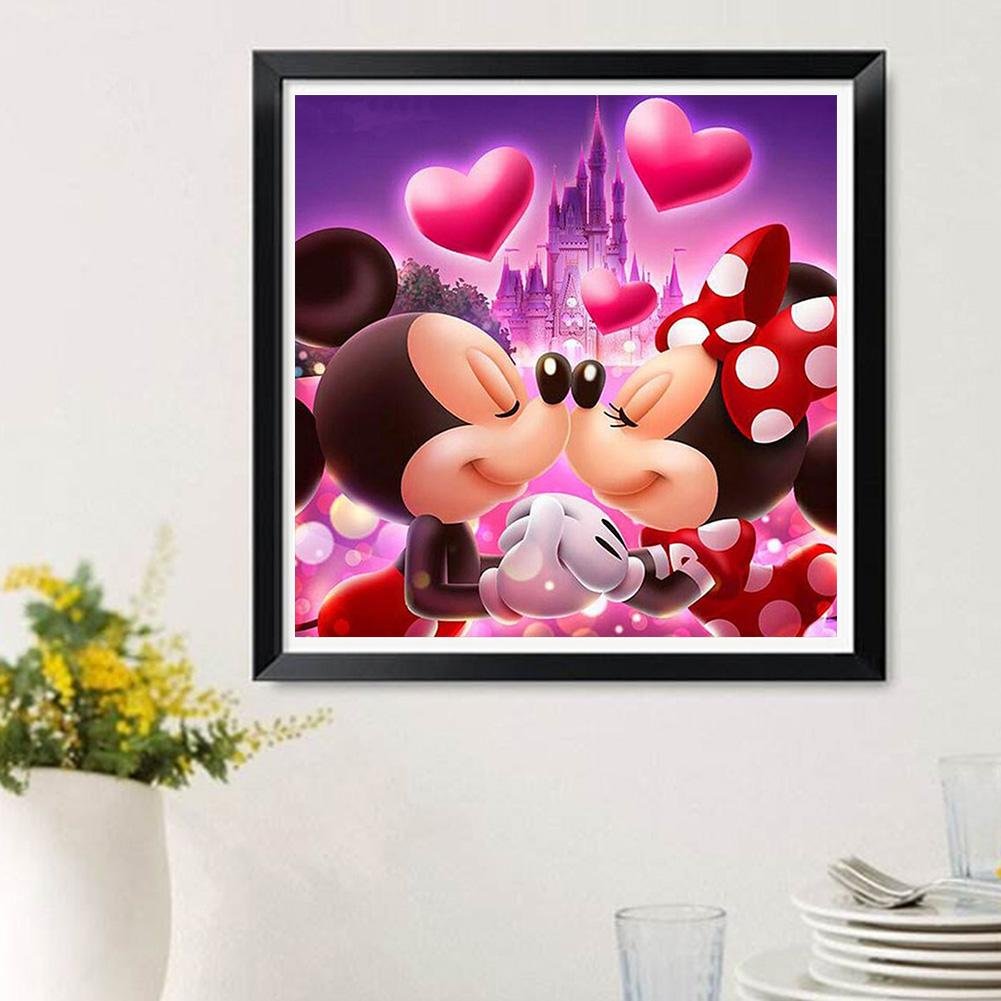 Disney Cartoon Diamond Painting - Mickey & Minnie Mouse Falling Love