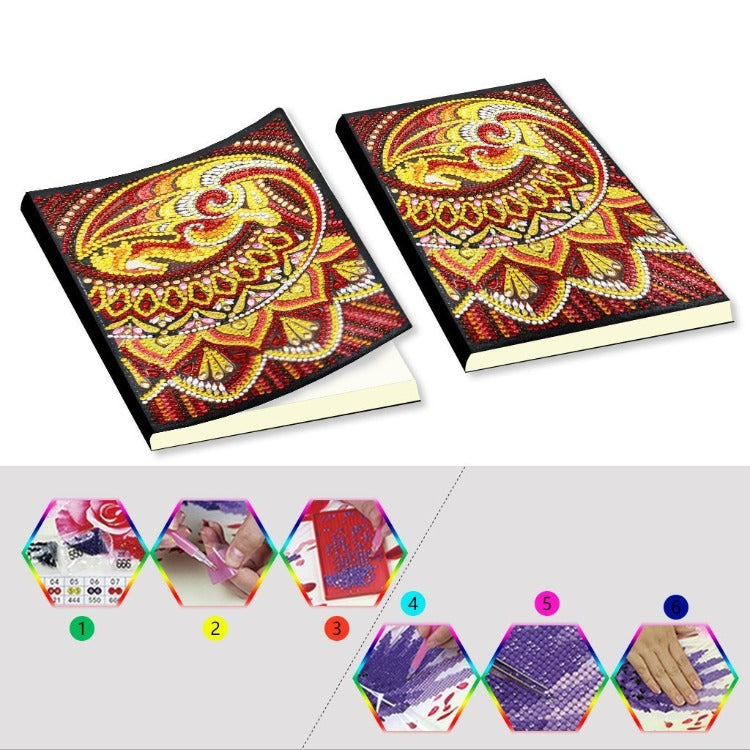 A5 5D Notebook DIY Part Special Shape Rhinestone Diary Book | Dragon【diamondpaintingsart】