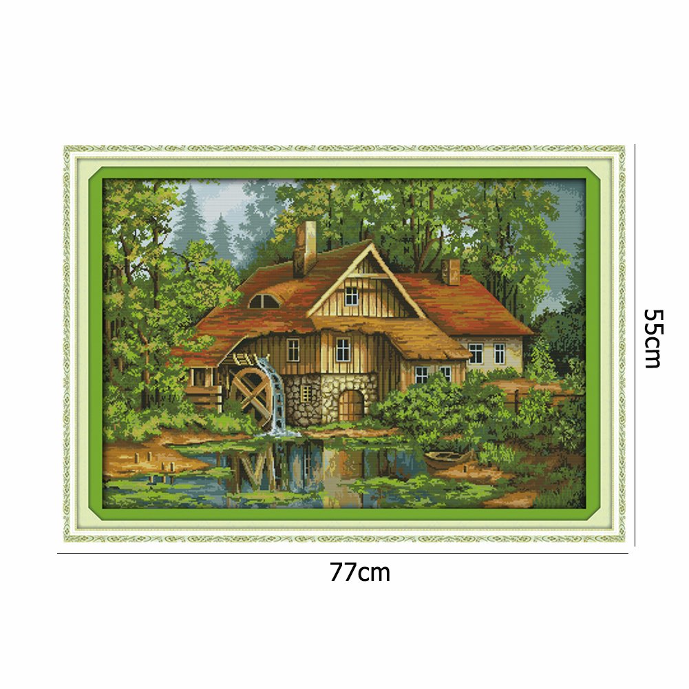 14ct Stamped Cross Stitch - House (77*55cm)