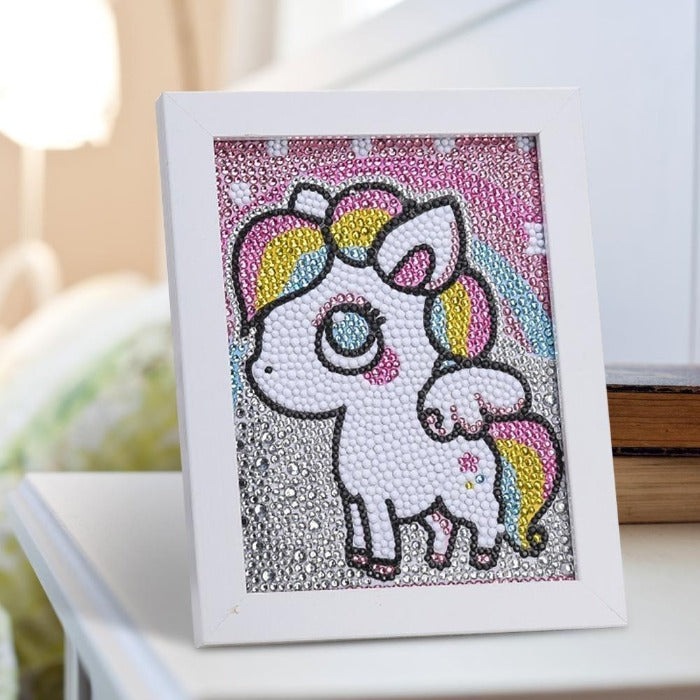 5D DIY Full Drill Special Shaped Diamond Painting Pink Horse
