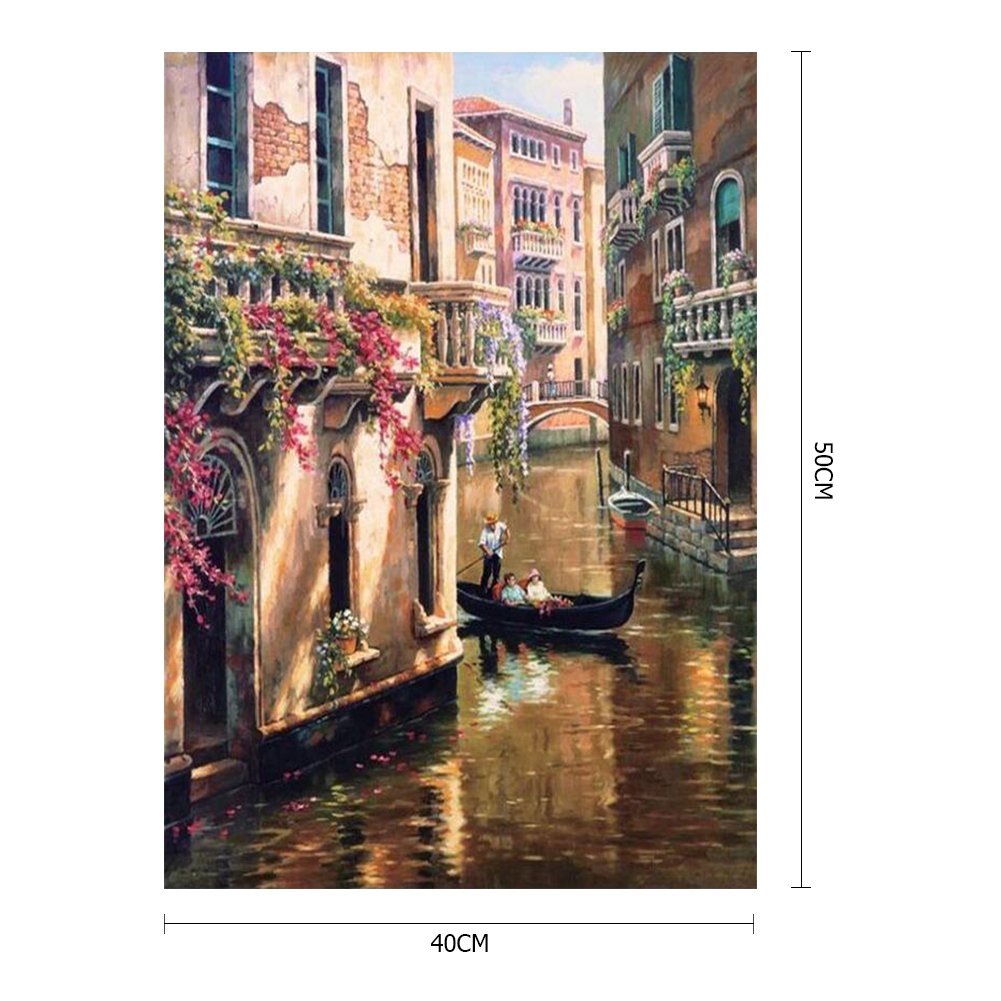 Paint By Number - Oil Painting - Water City (40*50cm)