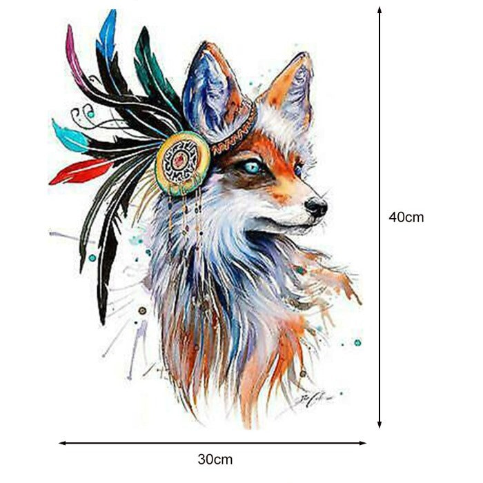 Fox DIY Digital Oil Painting By Numbers Kits Canvas Acrylic Color Drawing Picture