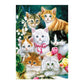 5D DIY Diamond Painting Kit Partial Round Cats Family