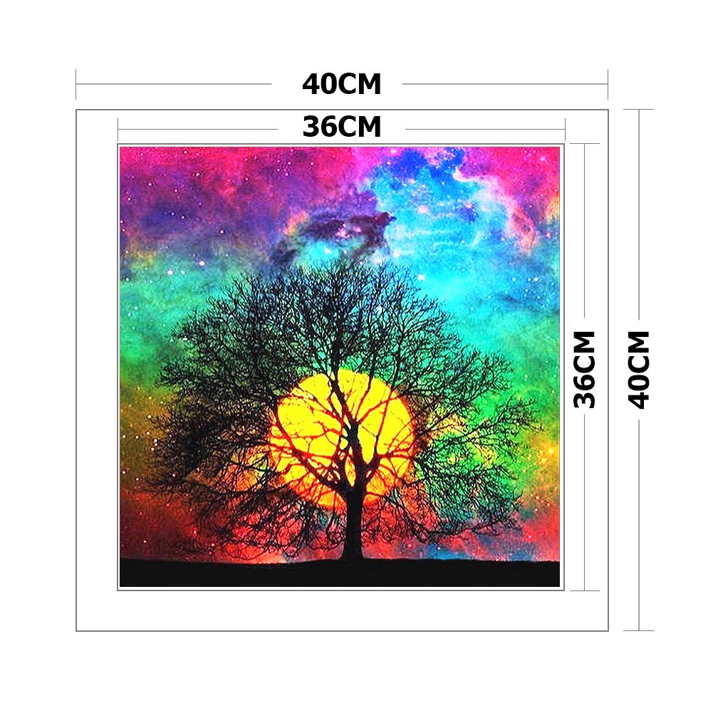 11CT Stamped Cross Stitch - Moon Tree(40*40CM)