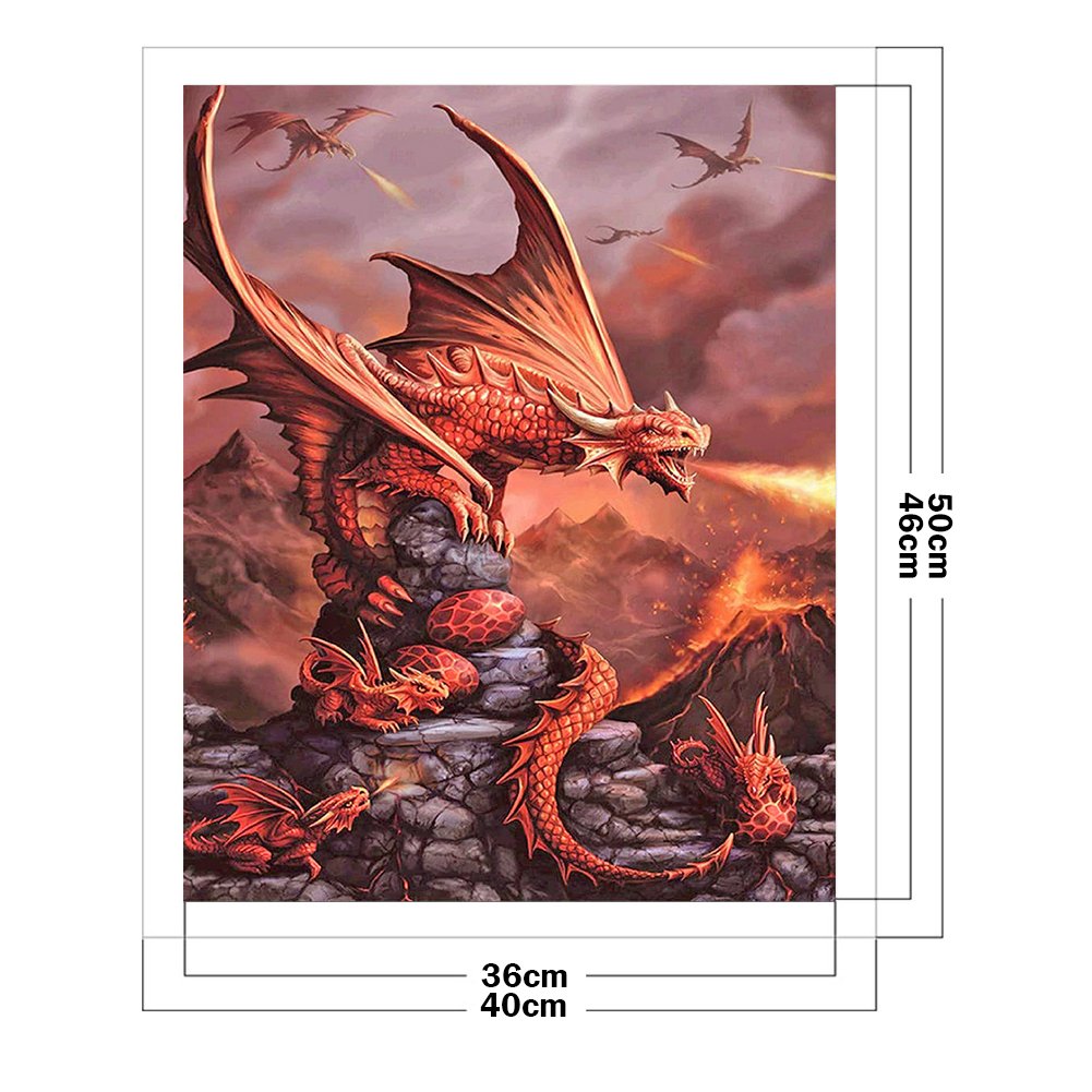 11ct Stamped Cross Stitch - Dragon (40*50cm) B