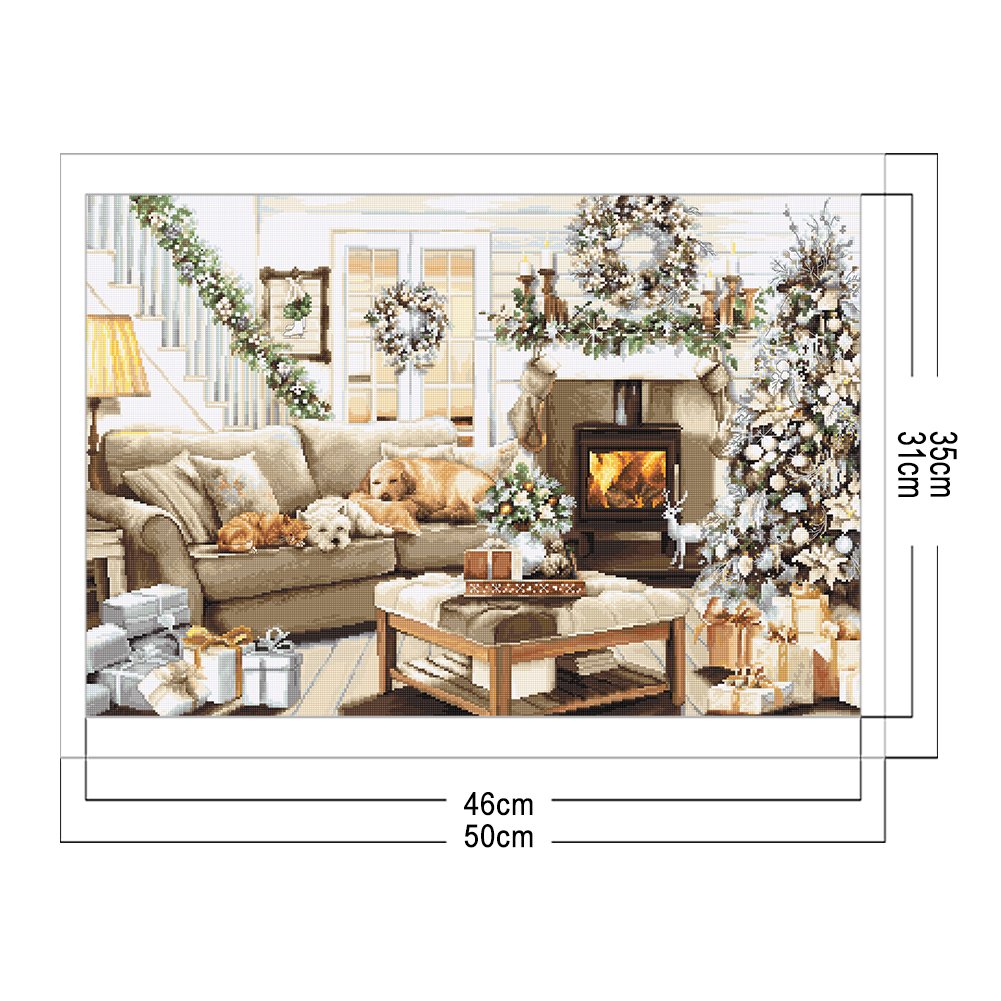 11ct Stamped Cross Stitch - Winter Home (35*50cm)