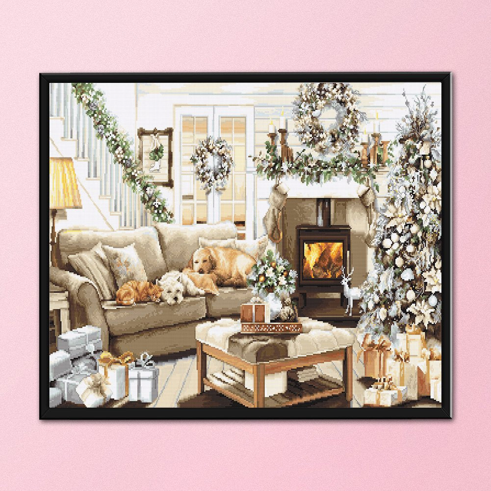 11ct Stamped Cross Stitch - Winter Home (35*50cm)