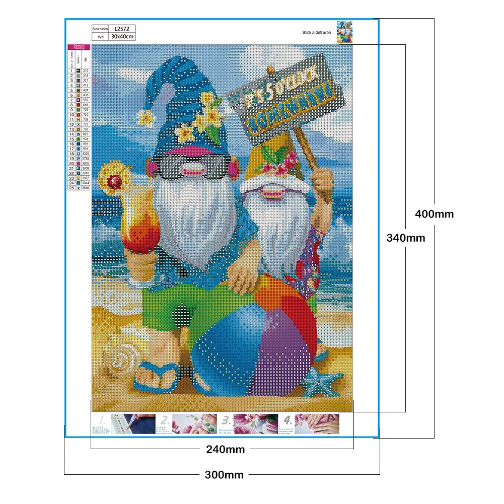 5D DIY Diamond Painting Kit - Full Round - Vacation Goblin Gnome