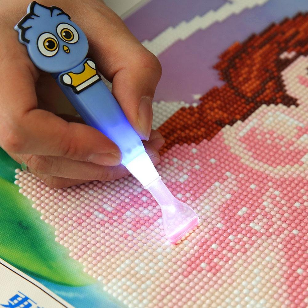 Blue Cartoon Diamond Painting Point Drill Pen