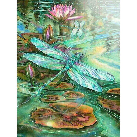 SKRYUIE 5D Diamond Painting Dragonflies and Sunflowers Full Drill by Number Kits, DIY Rhinestone Pasted Paint with Diamond Set Arts Craft