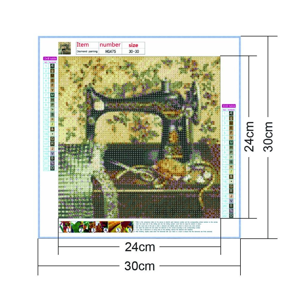 Diamond Painting - Full Round - Sewing Machine E