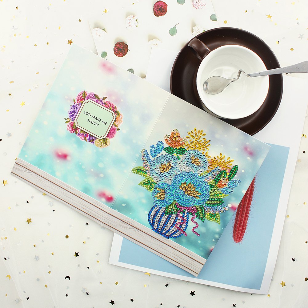 DIY Diamond Painting Greeting Card - Flower