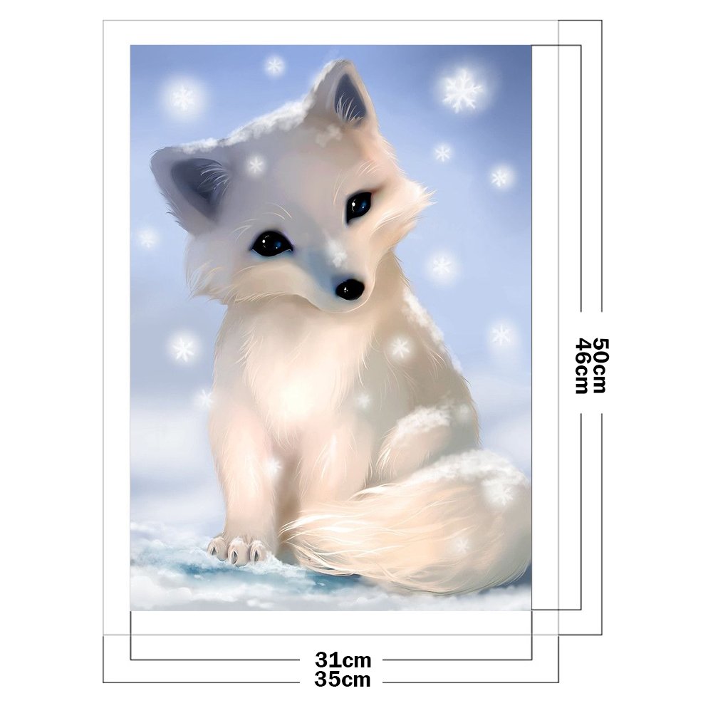 11ct Stamped Cross Stitch - Snow Fox( 35*50cm)