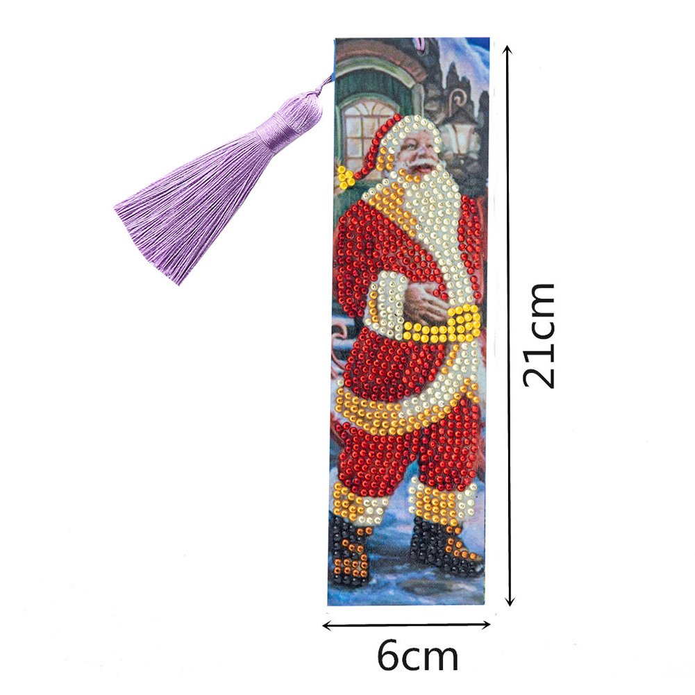 Santa Claus Special Shaped DIY Cartoon Diamond Painting Bookmark