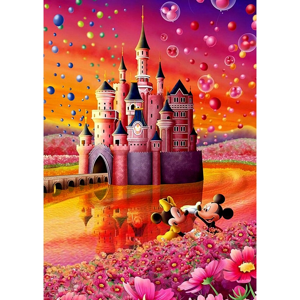 5D Diy Diamond Painting Kit Full Round Beads Mickey Paradise