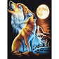 Howling wolves Diamond Mosaic Embroidery Kit
