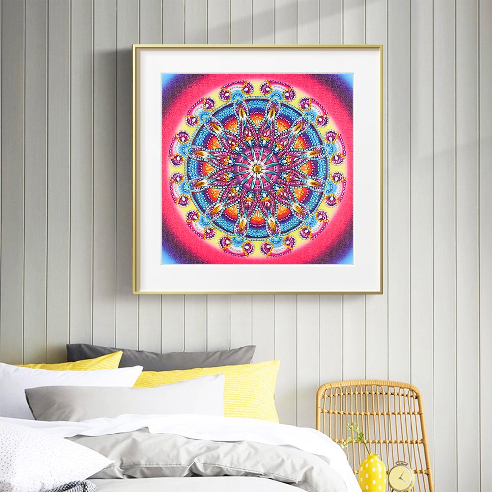 Diamond Painting - Full Round - Colorful Mandala Flower