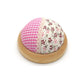 Round Pin Cushion With Wooden Base(Random Color)