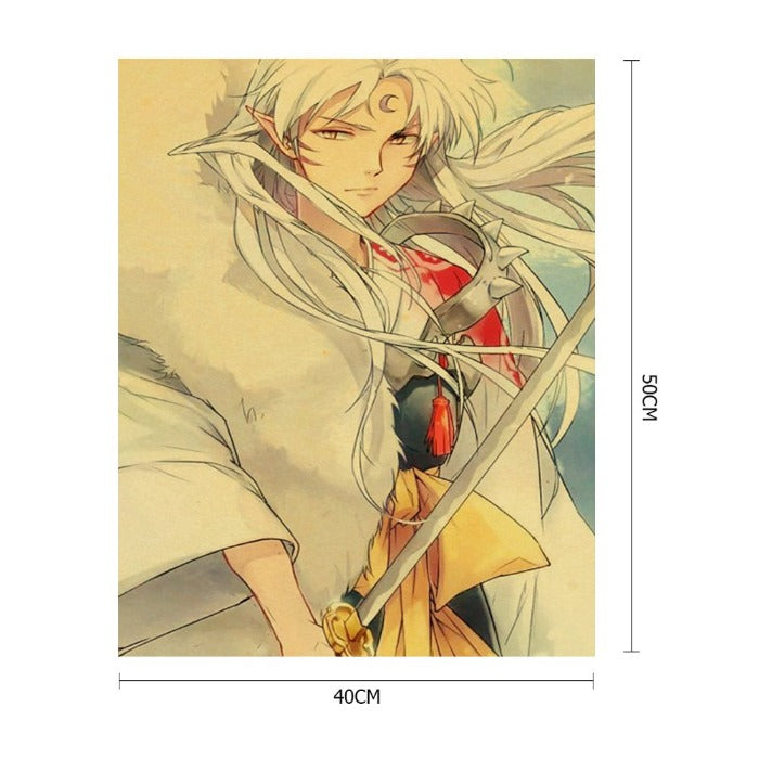 Inuyasha Acrylic Paint on Canvas Home Living Room Decoration
