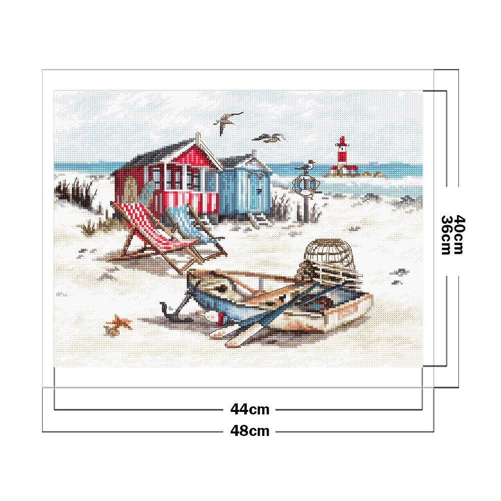 11ct Stamped Cross Stitch - Seaside Holiday (48*40cm)