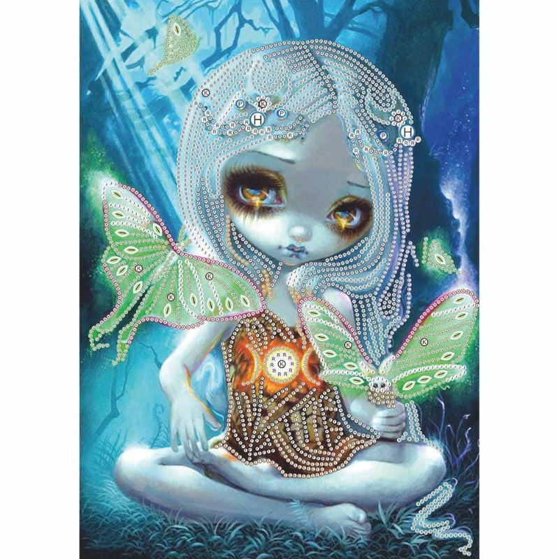 Doll with Big Eyes Crystal Rhinestone Diamond Painting