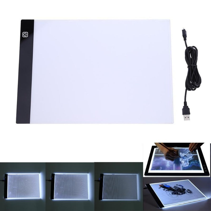 A4 K2 LED Artist Thin Type Stencil Drawing Board Light Tracing Table Pad