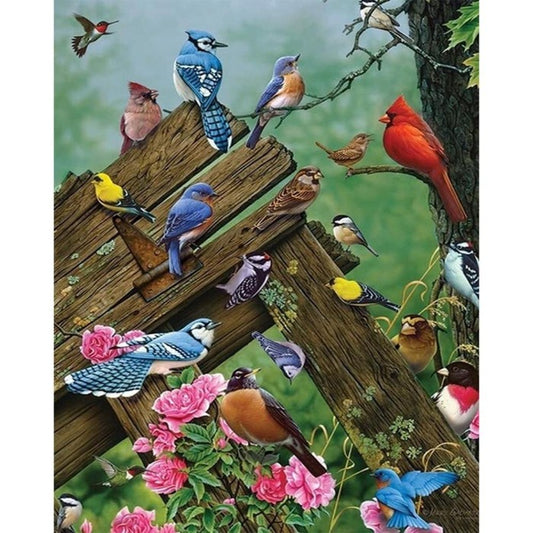 Resting Birds canvas paint by numbers (40*50cm)