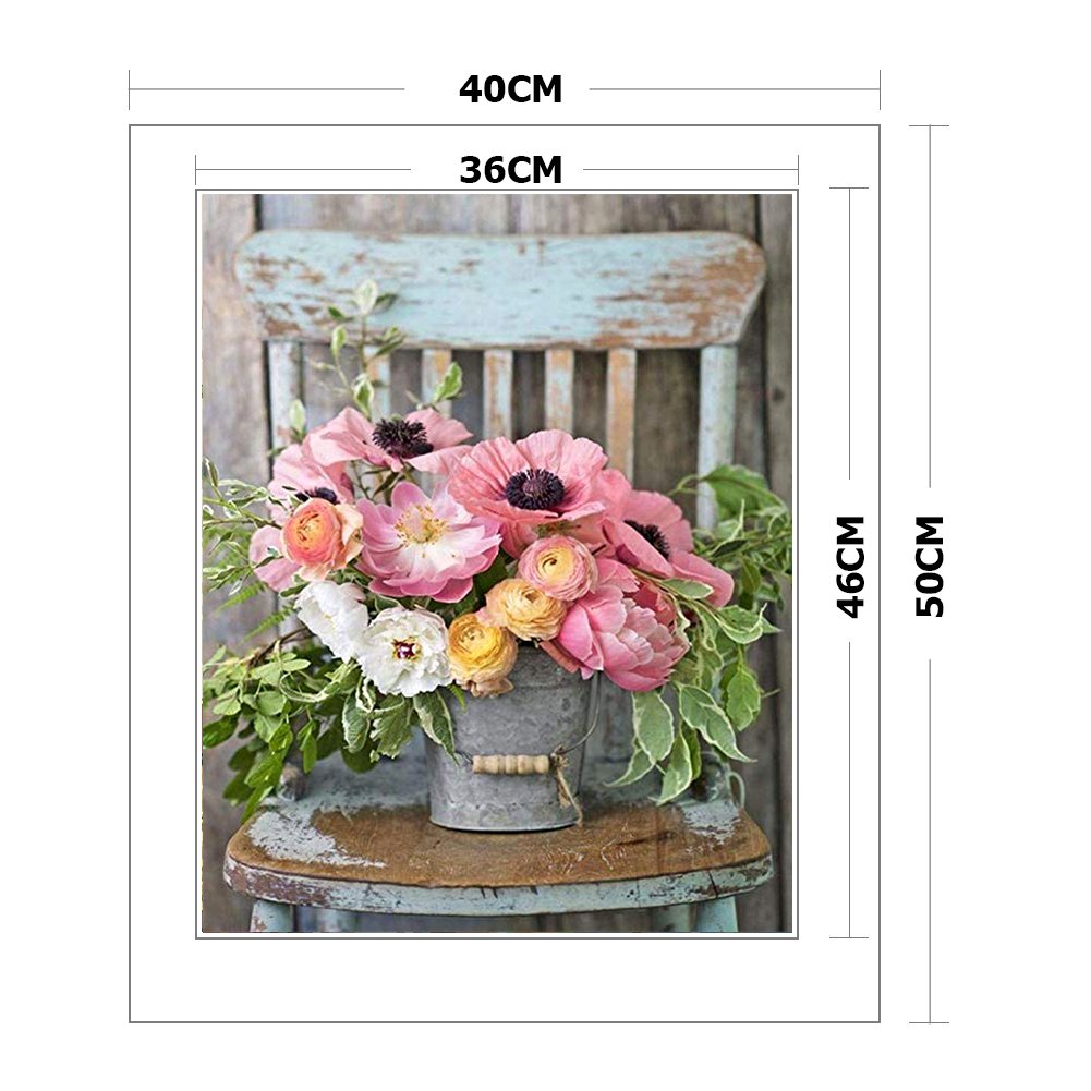 11ct Stamped Cross Stitch - Blooming Flowers(40*50cm) B