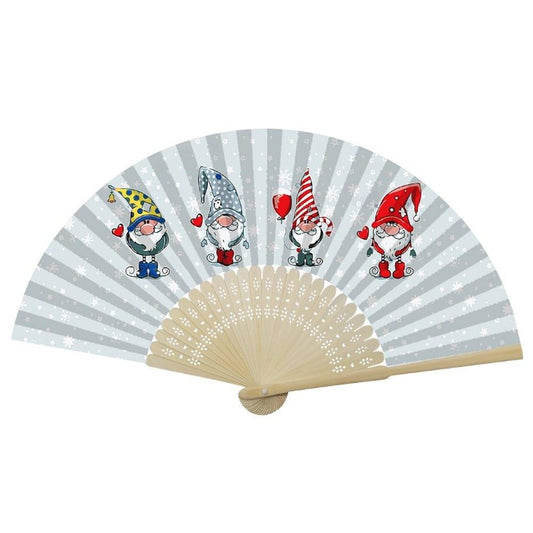 DIY Oil Paint By Number Folding Fan Gnome