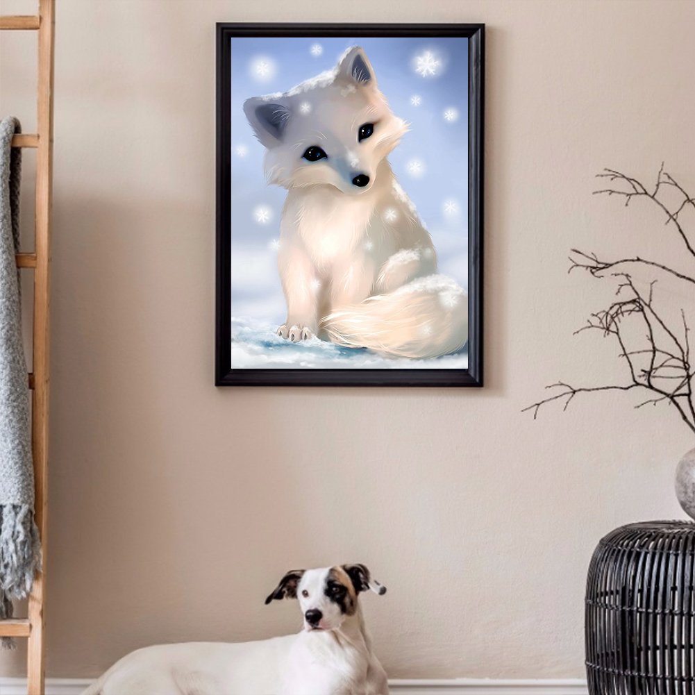 11ct Stamped Cross Stitch - Snow Fox( 35*50cm)