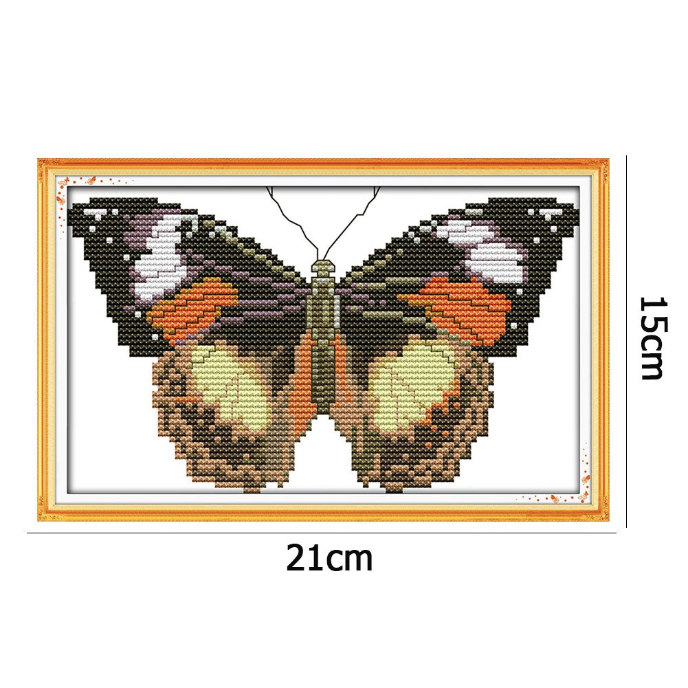Punto de Cruz Estampado 14ct - Mariposa (21*15cm)