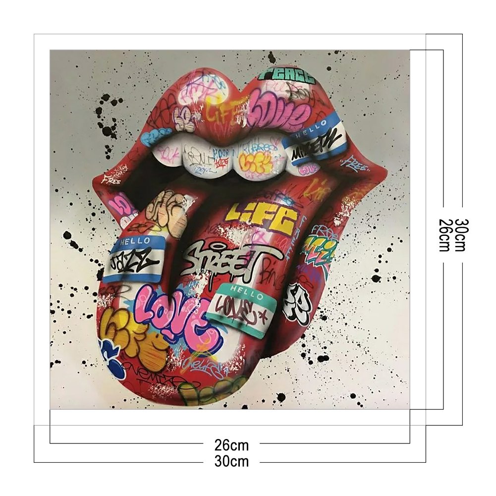 Ponto cruz estampado 11ct - Hip Hop (30*30cm)