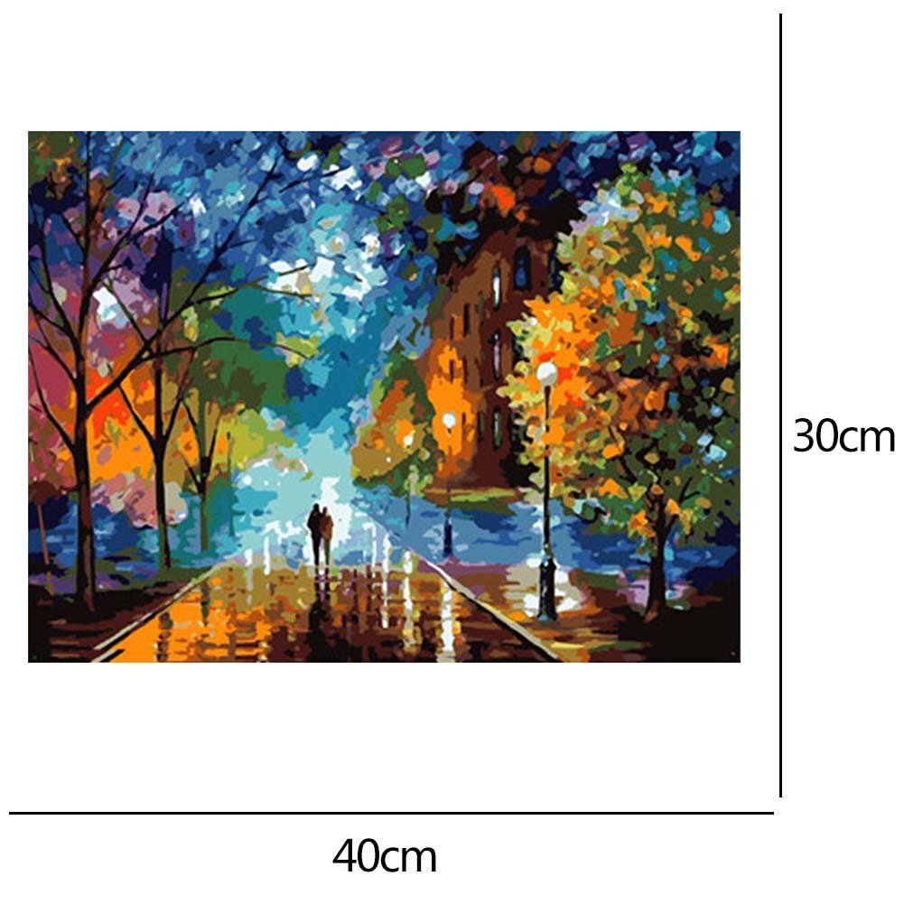 Paint By Number - Acrylic Painting - Street Stroll (40*30cm)