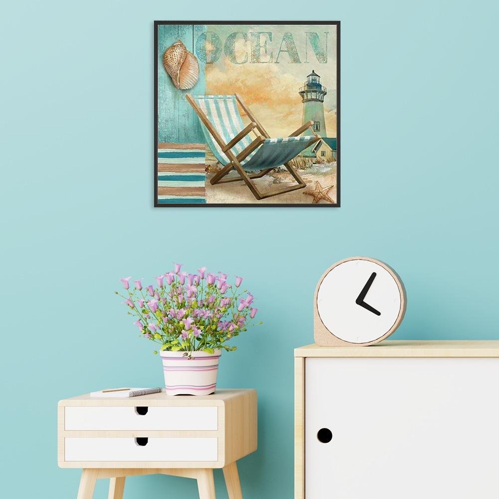 Diamond Painting - Full Round - Sea Beach Chair