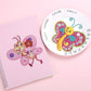 2 Pieces Cute Butterfly DIY Diamond Painting Stickers