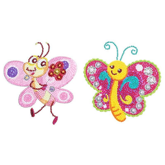 2 Pieces DIY Diamond Painting Cute Butterfly Stickers