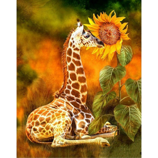 Diamond Painting Kit Baby Giraffe Canvas 30x30cm – Creative Kids Wonderland