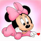 Diamond Painting Kit Full Round Drill Happy Baby Minnie Mouse