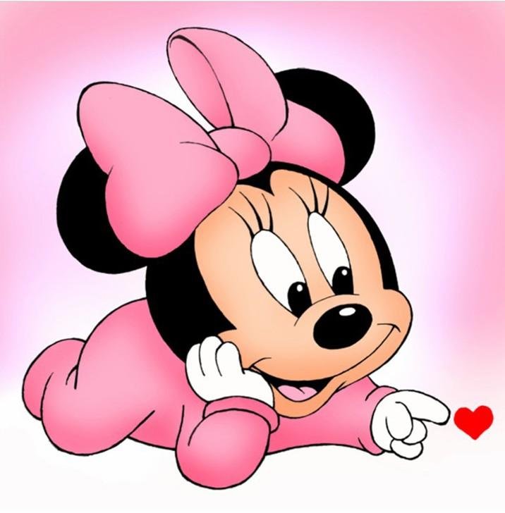 Diamond Painting Kit Full Round Drill Happy Baby Minnie Mouse