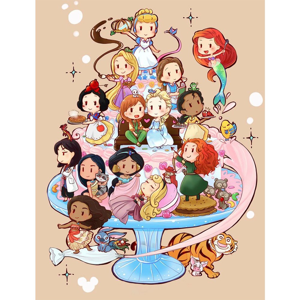 11ct Stamped Cross Stitch Disney Princess ( 40*53cm)