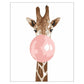 3D DIY Giraffe Bubble Gum Coloring Paint By Numbers Home Wall Art Picture