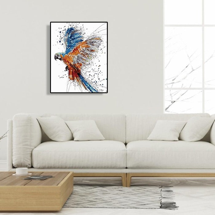 Digital Oil Painting By Numbers Colorful Eagle Canvas Acrylic Picture