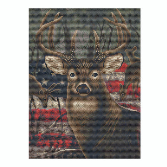 11ct Stamped Cross Stitch Deer (46*36cm)