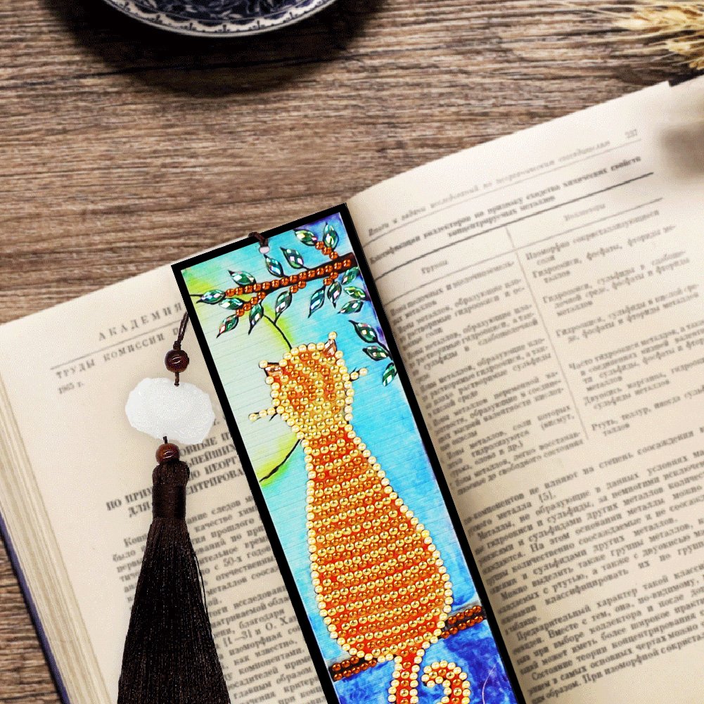 Diamond Painting Bookmark 5D DIY Special Shaped Book Marks with Tassels