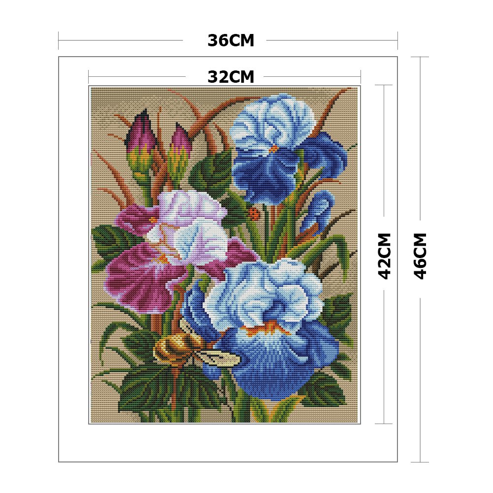 11ct Stamped Cross Stitch - Flowers (36*46cm)