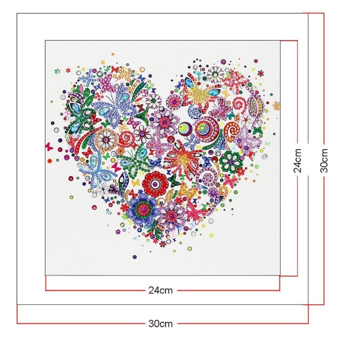 Heart Crystal Rhinestone 5D Diamond Painting (Part Drill) home decoration【diamondpaintingsart】